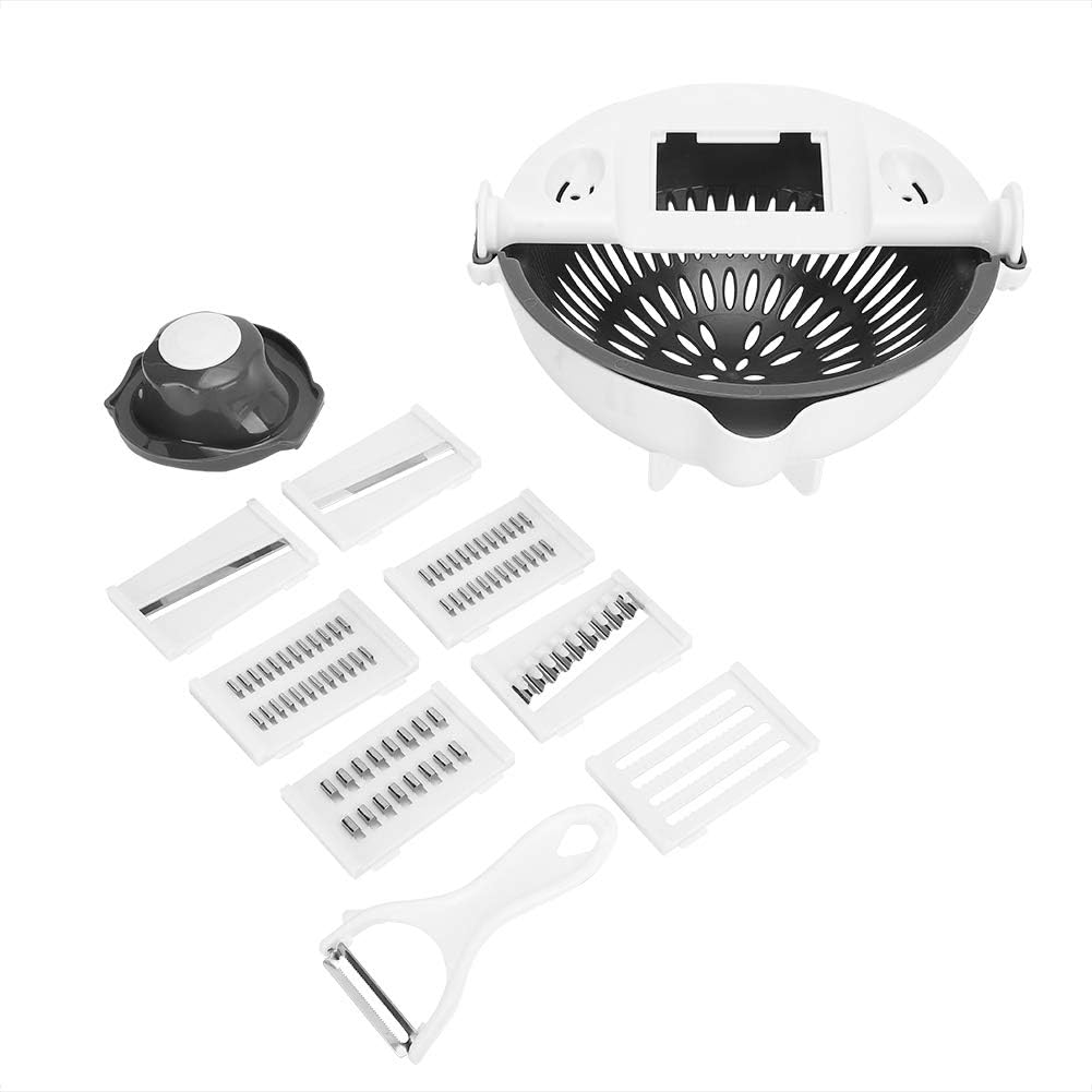 9-in-1 Multifunctional Vegetable Chopper with Draining Basket - 5