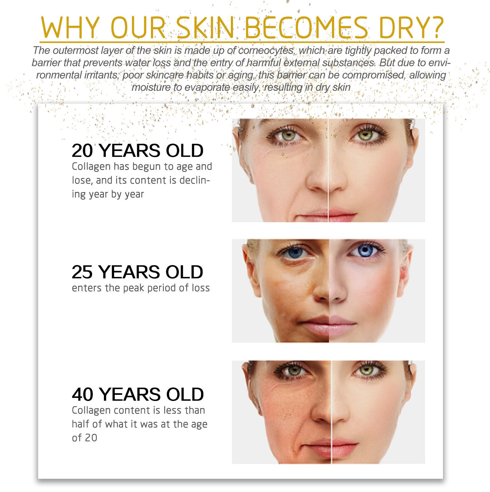 Facial cream with collagen and 24-karat pure gold - 2